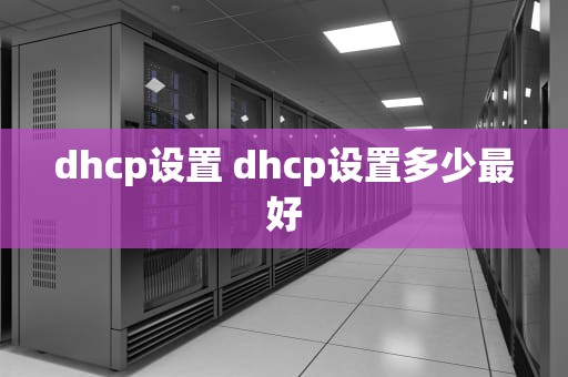 dhcp设置 dhcp设置多少最好