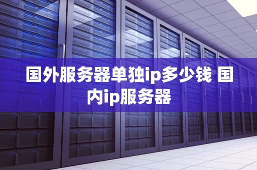国外服务器单独ip多少钱 国内ip服务器