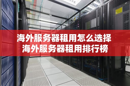 海外服务器租用怎么选择 海外服务器租用排行榜