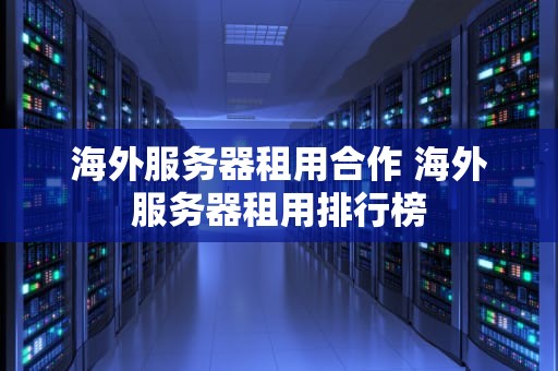 海外服务器租用合作 海外服务器租用排行榜