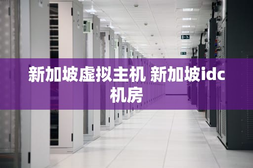 新加坡虚拟主机 新加坡idc机房