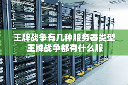 王牌战争有几种服务器类型 王牌战争都有什么服