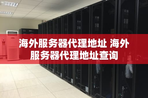 海外服务器代理地址 海外服务器代理地址查询