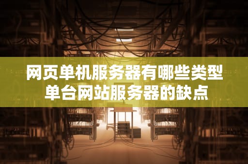 网页单机服务器有哪些类型 单台网站服务器的缺点