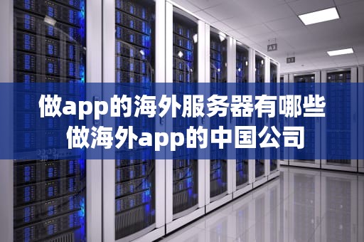 做app的海外服务器有哪些 做海外app的中国公司