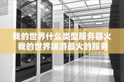 我的世界什么类型服务器火 我的世界端游最火的服务器