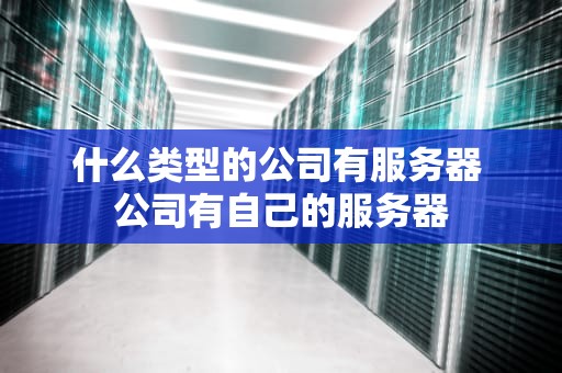 什么类型的公司有服务器 公司有自己的服务器