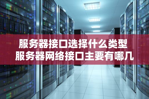 服务器接口选择什么类型 服务器网络接口主要有哪几种
