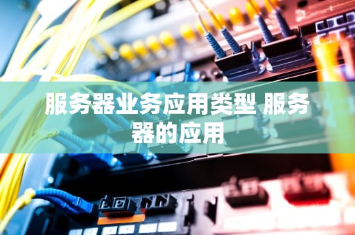 服务器业务应用类型 服务器的应用