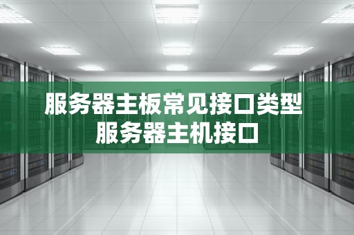 服务器主板常见接口类型 服务器主机接口