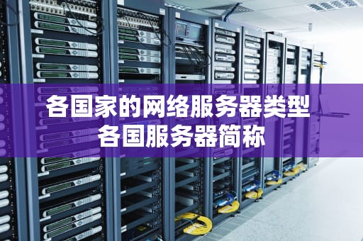 各国家的网络服务器类型 各国服务器简称