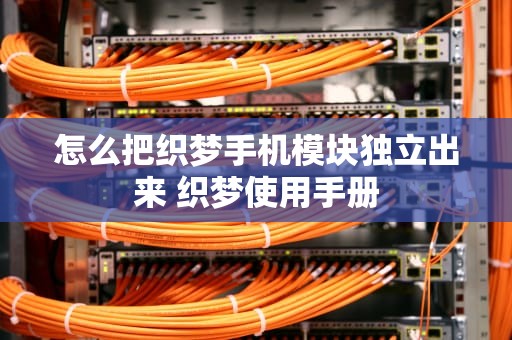 怎么把织梦手机模块独立出来 织梦使用手册
