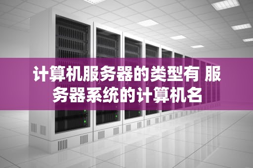 计算机服务器的类型有 服务器系统的计算机名