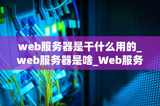 web服务器是干什么用的_web服务器是啥_Web服务器的用途与重要性