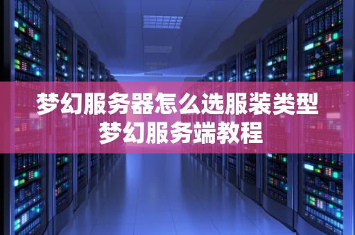 梦幻服务器怎么选服装类型 梦幻服务端教程