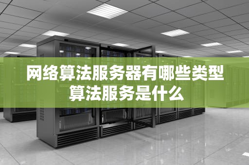 网络算法服务器有哪些类型 算法服务是什么