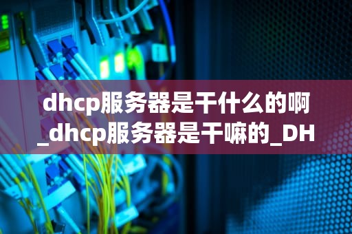 dhcp服务器是干什么的啊_dhcp服务器是干嘛的_DHCP服务器的工作原理与应用