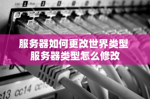 服务器如何更改世界类型 服务器类型怎么修改
