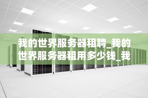 我的世界服务器租聘_我的世界服务器租用多少钱_我的世界服务器租聘的全面指南