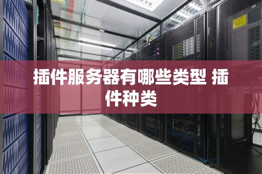 插件服务器有哪些类型 插件种类