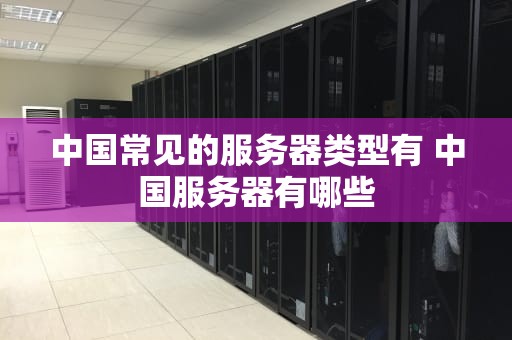 中国常见的服务器类型有 中国服务器有哪些