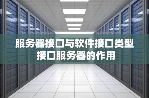服务器接口与软件接口类型 接口服务器的作用