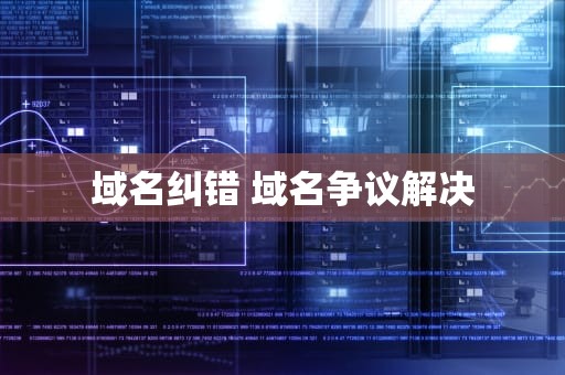 域名纠错 域名争议解决