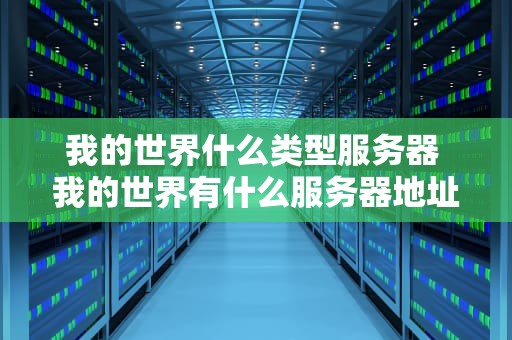我的世界什么类型服务器 我的世界有什么服务器地址