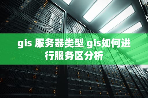 gis 服务器类型 gis如何进行服务区分析