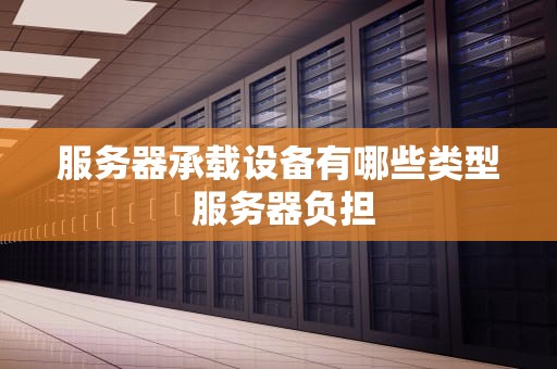 服务器承载设备有哪些类型 服务器负担