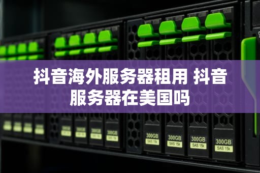 抖音海外服务器租用 抖音服务器在美国吗
