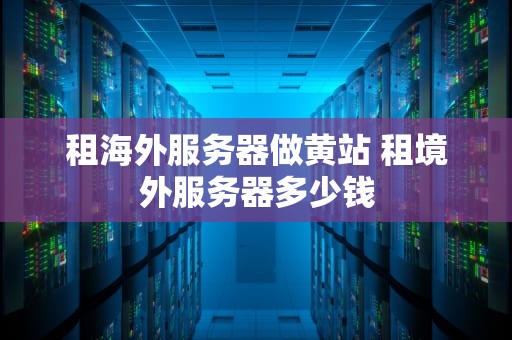 租海外服务器做黄站 租境外服务器多少钱