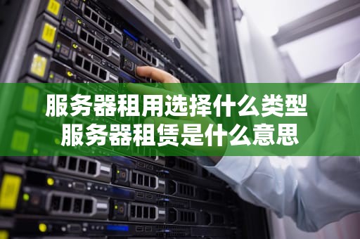 服务器租用选择什么类型 服务器租赁是什么意思