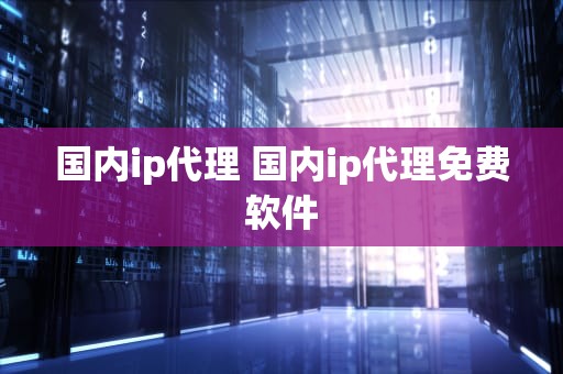 国内ip代理 国内ip代理免费软件