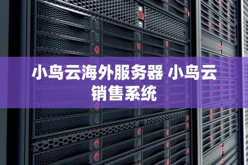 小鸟云海外服务器 小鸟云销售系统