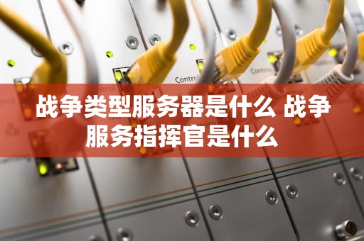 战争类型服务器是什么 战争服务指挥官是什么
