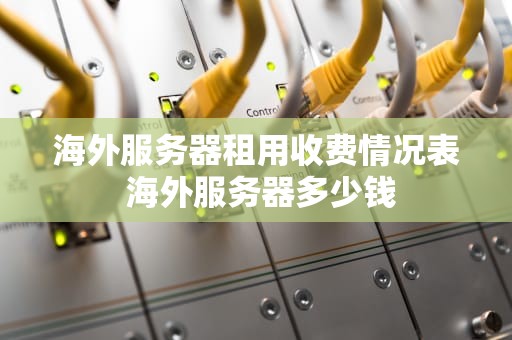 海外服务器租用收费情况表 海外服务器多少钱