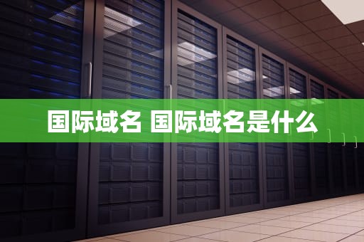 国际域名 国际域名是什么
