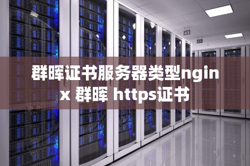 群晖证书服务器类型nginx 群晖 https证书