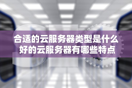 合适的云服务器类型是什么 好的云服务器有哪些特点