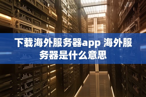 下载海外服务器app 海外服务器是什么意思