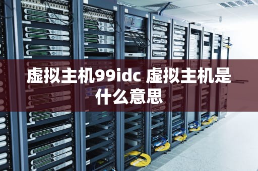 虚拟主机99idc 虚拟主机是什么意思