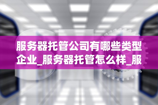 服务器托管公司有哪些类型企业_服务器托管怎么样_服务器托管公司的类型及其业务特点