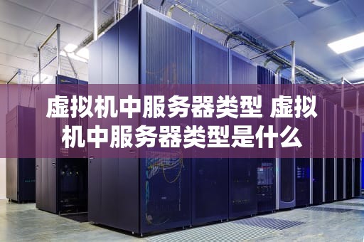 虚拟机中服务器类型 虚拟机中服务器类型是什么