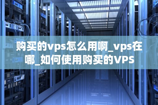 购买的vps怎么用啊_vps在哪_如何使用购买的VPS