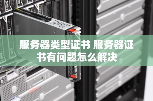 服务器类型证书 服务器证书有问题怎么解决