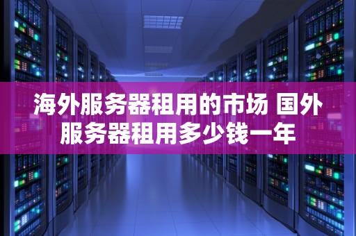 海外服务器租用的市场 国外服务器租用多少钱一年