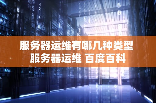 服务器运维有哪几种类型 服务器运维 百度百科