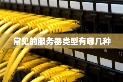 常见的服务器类型有哪几种