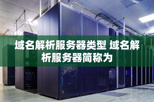 域名解析服务器类型 域名解析服务器简称为